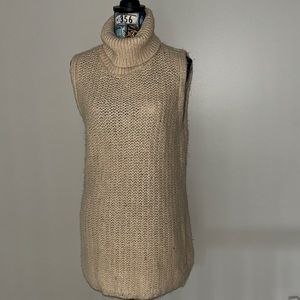 Cowl neck sleeveless sweater dress